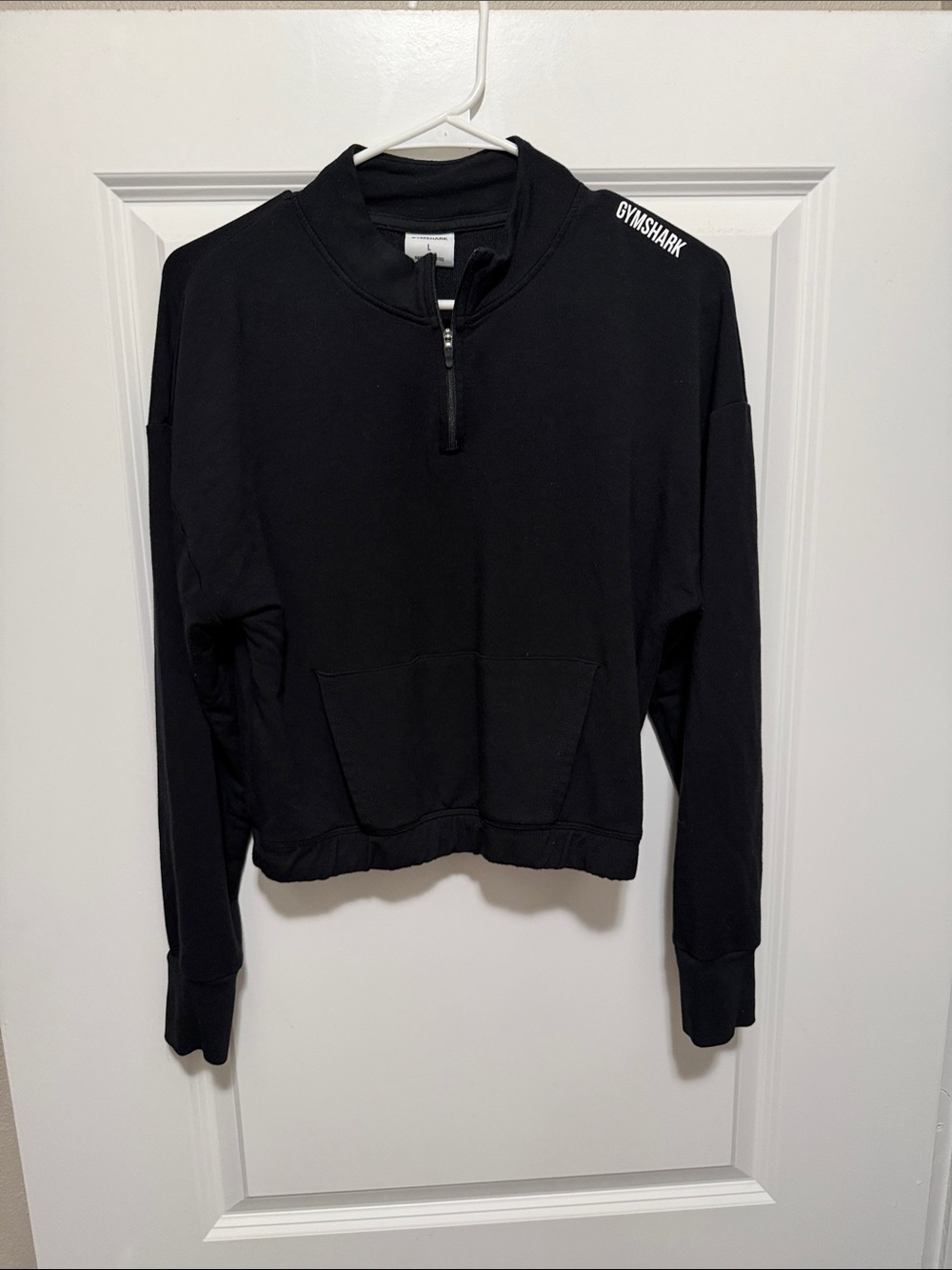 Gymshark Black Half-Zip Cropped Pullover